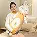 LDBJY Jolie Princesse Lapin en Peluche poupée Fille sur Le lit étreindre Une poupée de Chiffon pour Dormir étreindre Un Lapin Long Oreiller poupée 110 cm Posture Debout Jaune