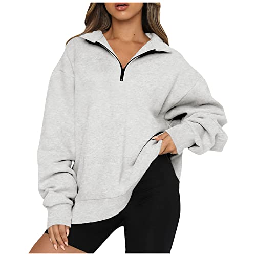 Damen Crop Hoodie Mit Reißverschluss - Langarm Kapuzenjacke Basic Casual