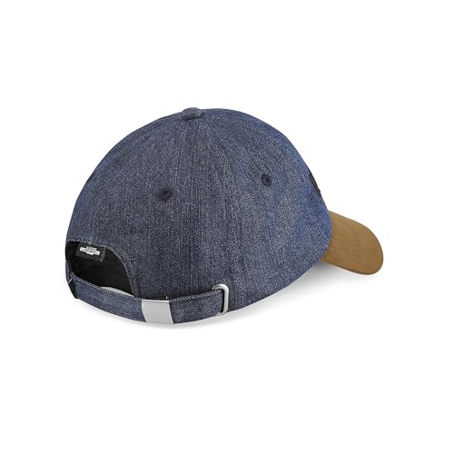 Image of Hero MotoCorp Unisex Ride The Horizon Denim Suede Cap, Free Size,Blue