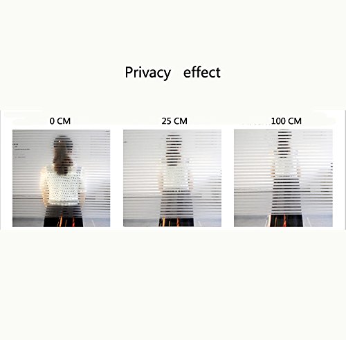 Shower Static Cling Light Block Window Film No-Adhesive Removable Striped Glass Film Bathroom Office Decorative Blind Frosted Privacy Window Cling Film,17.7 X 78.7 Inches(45Cm By 200Cm) #TOP5
