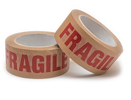 Kraft Paper Packaging Tape, Fragile Printed, Pack of 1 - Image 2