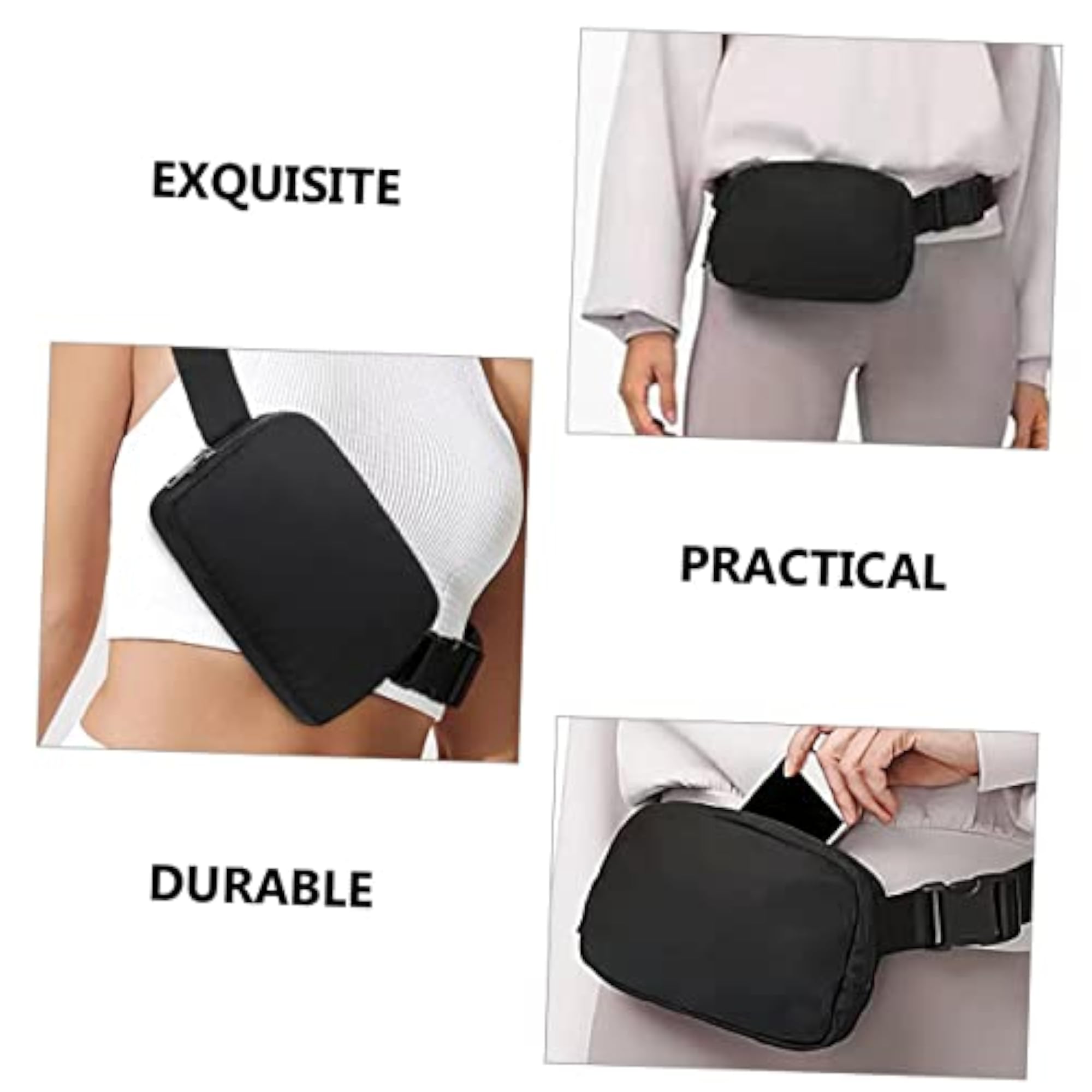 2pcs Pack Black Crossbody Purses for Men and Women