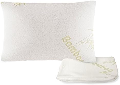 Large Bamboo Pillow Cases White Hypoallergenic Microfibre Anti Allergy Protects Dust Mite, For All Pillows Machine Washable, Cool Pillowcase Helps Asthma Sufferers Sleep Queen Size Pillow Case Only