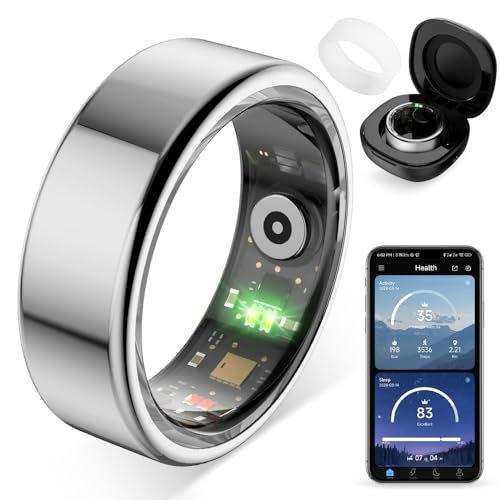 Image of Smart Ring for Women, Health Tracker & 5ATM, COLMI R02. (Silver, 8#)