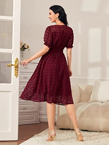 Image of TAGAS Women's Georgette Fit and Flare Knee-Length Western Dress