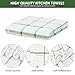 Nialnant 8 Pack Dish Cloths for Washing Dishes, 100% Cotton Reusable Cleaning Rag, Quick Drying Dish Towels for Kitchen,12x12 Inches,Green Plaid