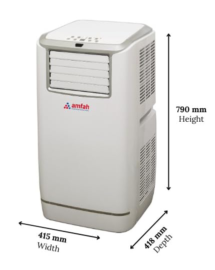 Image of AMFAH AMF-PDAC-18, 1.5 Ton Portable Air Conditioner | 4-in-1 AC, Fan, Dehumidifier, Auto | Energy Efficient Mobile AC with Adjustable Vent, Auto Shut Off, Overheat Protection, White