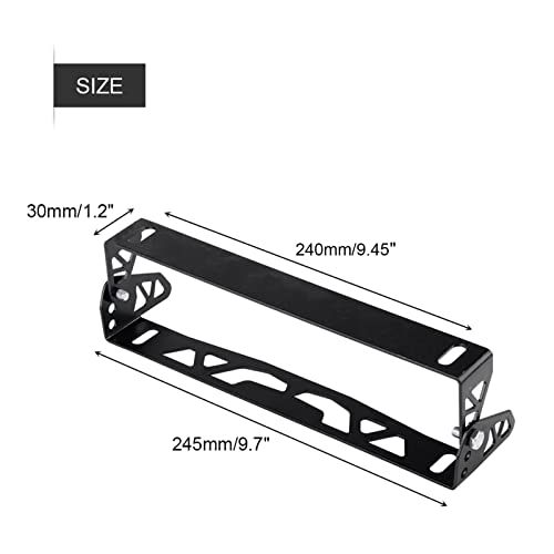 Universal Front Bumper License Plate Holder, License Plate Mount, Changeable License Plate Relocator Bracket for Car (Black)