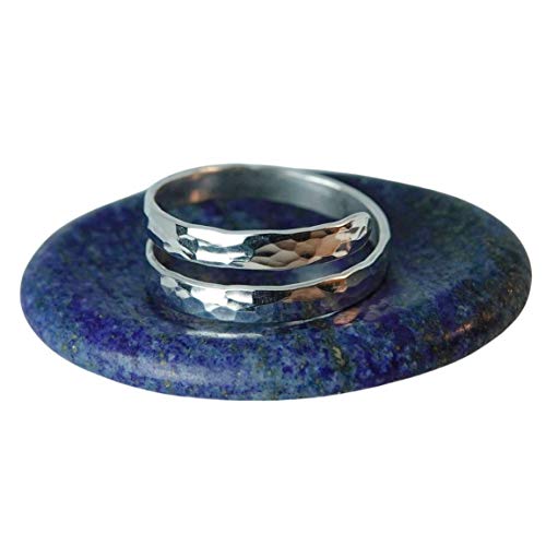 Adjustable Hammered Silver Thumb Ring2