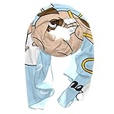 Womens Lightweight Soft Fashion Silk Scarves Sun-proof Shawls Wrap Fun Pug With Angel Costume Patter