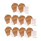 Tibemi メッセージカード 封筒付き レターセット 10枚セット サンキューカード クラフト紙便箋 手書きレトログリーティングカード イベント用 お礼 卒業 お祝い 幸せで甘いひとときを Happy and sweet