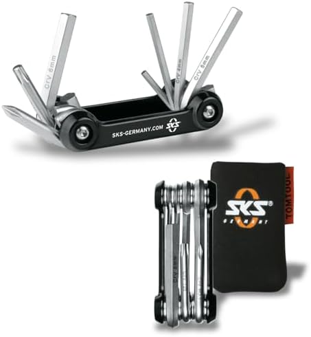 Bild 9 - SKS GERMANY TOM 18 Multitool (18-in-1-Minitool für Fahrräder, rostfreier Werkzeugstahl, kompakt und leicht für unterwegs, 184 g, inkl. Aufbewahrungstasche), Silber