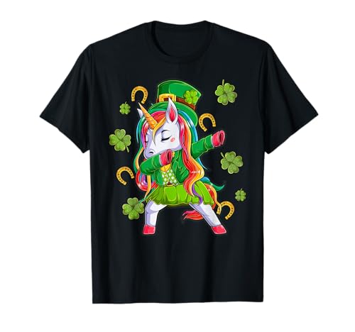 Einhorn St. Patricks Day, Mädchen Kinder St. Patricks Day Einhorn T-Shirt