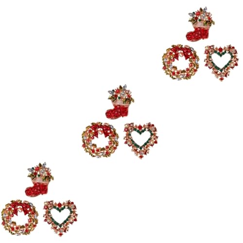 Broche de strass de Noël GALPADA lot de 9 pièces pour accessoire de fête