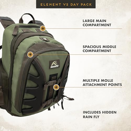 Mochila Insights Hunting V2 Element Verde Resistente miniatura 4