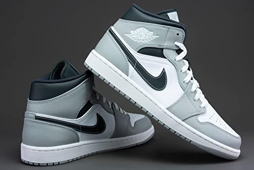 Nike Mens 1 Mid 554724 078 Light Smoke Grey 2.0 - Size 10 by Jordan - Image 3