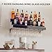 Dethan 3 Tier 40 Inch LED Lighted Liquor Bottle Display Shelf - Wall-Mounted Wine Rack with Multi-Color App & Wireless Remote Control, Adjustable Brightness & Sound Modes, Acrylic Bar Shelves Displays