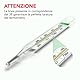 AIESI® Fieberthermometer klinischen analog glas klassisch ohne quecksilber fur erwachsene und kinder ECOTHERM (2 stuck), Mit koffer zum schnellen nullstellen, Okologische, 24 monate garantie