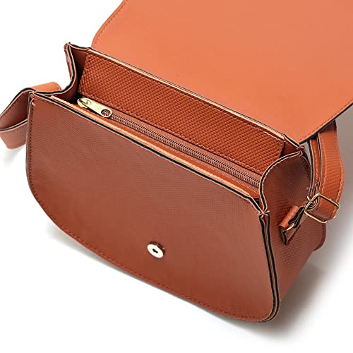 Bolsas Femininas Grande, Pequena e Carteira Santorini Handbag (Marrom/Creme)