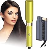 Cepillo plegable para alisar el cabello 2 en 1 Peine de aire caliente PTC Calefacción alisador cepillo con 4 niveles ajustable secador de pelo cepillo