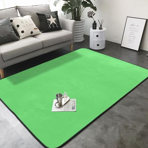 Tapis de salon antidérapant vert clair pour éviter les chutes - 4