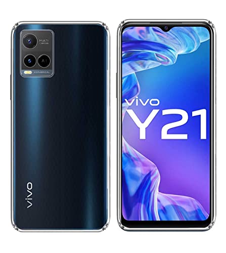 Image of Soft Flexible Silicone Back Cover Compatible with Vivo Y21 2021 / Y21T / Y33s, Transparent Case