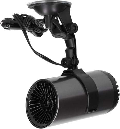 Aramox Autoheizung, 2-in-1-Heizung 150W 12VDC Tragbarer Antibeschlag-Plug-and-Play mit 360 ° Drehbarem Halter-Saugnapf, Enteiser Auto