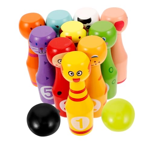 Jeu de quilles en bois animaux le cadeau idéal pour fille et garçon
