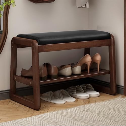 Pouf capitonné de rangement pour enfiler vos chaussures sans effort