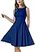 NINEWE Classic 50s Audrey Hepburn Boat Neck Black Swing Retro Vintage Dress Blue M