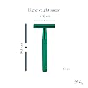 Lake Feath Metal Safety Razor | Lightweight | for Women and Men | Plastic-free | Includes five razor blades (Grass Green) gallery image