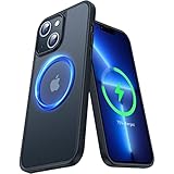 CASEKOO Matt Magnetisch für iPhone 13 Hülle, [Kompatibel mit MagSafe] [SGS-Militärschutz] Stoßfeste Schutzhülle (Anti-Fingerabdruck) Ultra Dünne rutschfeste Handyhülle iPhone 13 Case - Schwarz