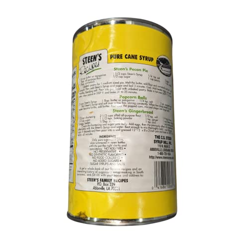 Steen's 100% Pure Cane Syrup (46 Fl. Oz.) - No Preservatives - Pure & Natural - Open Kettle #TOP1