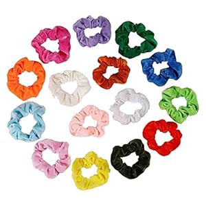 Beaupretty 15 stuks doek haarband elastische flanel haarbanden pompons zacht haar stropdassen touw haartouwen armband…
