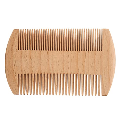 Peine para bigote, herramienta portátil de madera para peinar dientes finos, peine ergonómico para viajes en casa