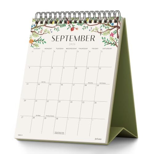 Jotsome Small Desk Calendar 2026-2027, Standing Flip Calendar 6
