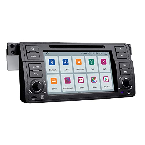 2021 Winter Android 10.0 Single Din Car Stereo, Eonon Quad Core Car Radio with GPS Navigation Bluetooth 5.0, Compatible with BMW 3 Series 1999-2004(E46), Support CarPlay Android Auto-7 Inch-GA9450