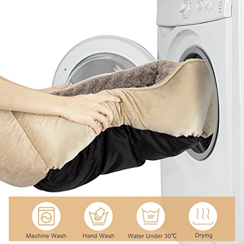 Kleines Hundebett Waschbar Für Yorkie & Welpen – 48,3 Cm, Olivgrün, Orthopädisch & Rutschfest