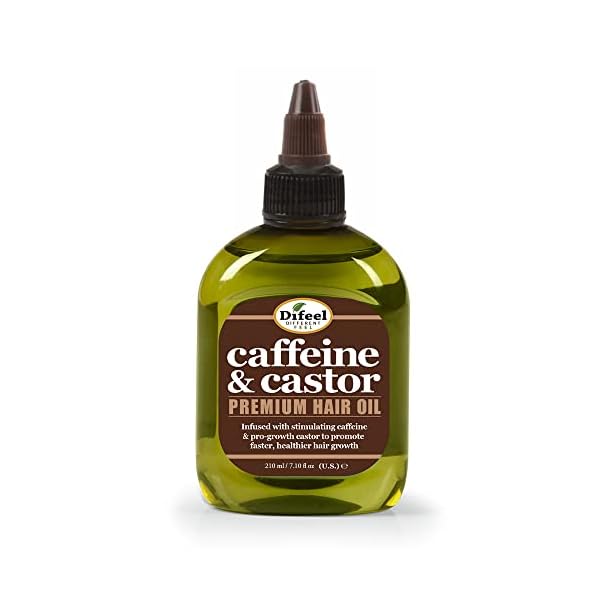 Difeel Caffeine & Castor Premium Hair Oil for Faster Hair Growth 7.1 oz.