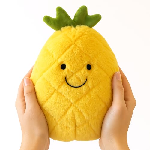 Peluche fruit ananas 25cm pour moments de tendresse et siestes douces