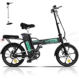 fahrrad klapprad 16 zoll Sicherer Fahrschutz - Elektrofahrrad hat vordere und hintere Doppelscheibenbremsen und elektronische Bremsen, um zu verhindern, dass das Elektrofahrzeug die Kontrolle verliert. Die LED-Leuchten und Hupen an der Front sowie die Reflektoren an Front und Heck des Elektrofahrzeugs machen Sie im Dunkeln besser wahrnehmbar und sorgen für eine sichere Fahrt im Dunkeln.