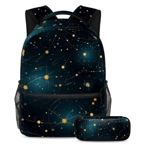 Sac à dos galaxie ajustable contre le mal de dos des adolescents au collège