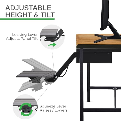 Uncaged Ergonomics KT2-b Under-Desk Adjustable Height & Angle Sit to Stand Up Keyboard Tray with negative tilt Best standing desk computer keyboard holder drawer by Uncaged Ergonomics - Image 5