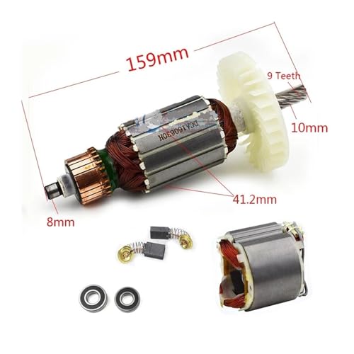 AC220-240V 9-Teeth Drive Shaft Armature Rotor Stator,(Compatible For Makita,for 5704R 5806R 5704RK 518629-3 516489-7 5806B)(1pcs)