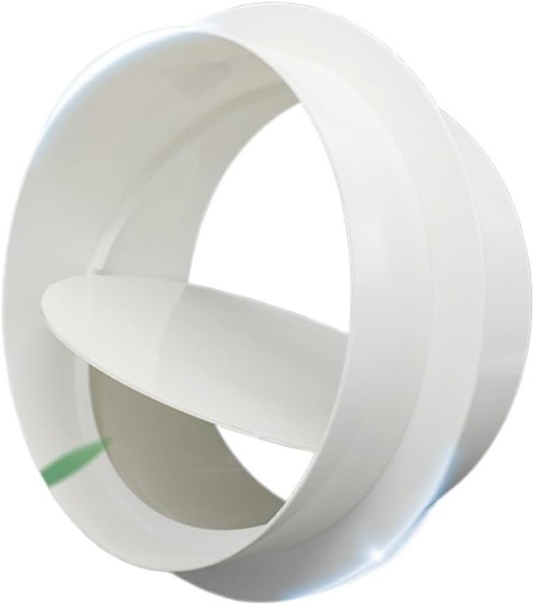 Round PVC pipe exhaust one-way valve anti-odor valve pipe check valve abs bathroom ventilation fan check valve(Connecting hose φ200mm)