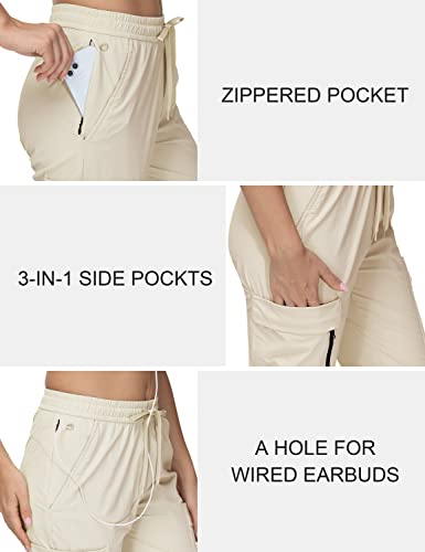 Mofiz Khaki Cargo Pants For Women Lightweight Athletic Outdoor Travel Joggers Dry Fit Workout Pants L #TOP3