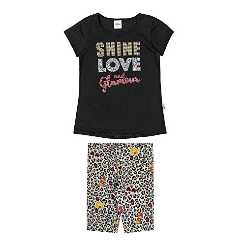 Conjunto Infantil Menina Elian Shine Love Preto-4