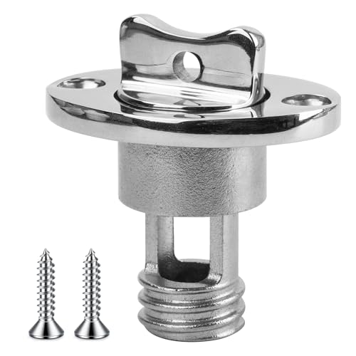 Xamoca Boat Drain Plug Kit - Stainless Steel Oval Garboard Transom Boat Plug with Waterproof Seal Ring,Fits 1-Inch Hole for Reliable Drainage Solutions