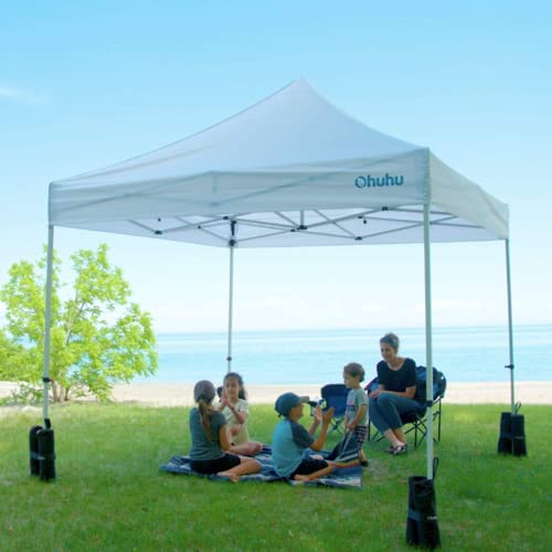 4-Pack Canopy Weights Sand Bags For Canopy Tent, Ohuhu Heavy Duty Weight Bags Sandbag For Pop Up Canopy Tents, Gazebo Weights For Instant Outdoor Sun Shelter Canopy Legs (Bag Only, Sand Not Included) #TOP6