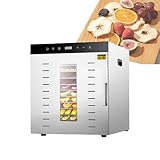 【SILENZIOSO E FACILE DA USARE】Con un rumore di funzionamento inferiore a 45 dB, il nostro essiccatore è silenzioso e adatto a tutti gli ambienti cucina. Il timer 24 ore e la luce interna permettono di monitorare facilmente il processo, rendendolo un pratico essiccatore frutta per tutti i giorni.